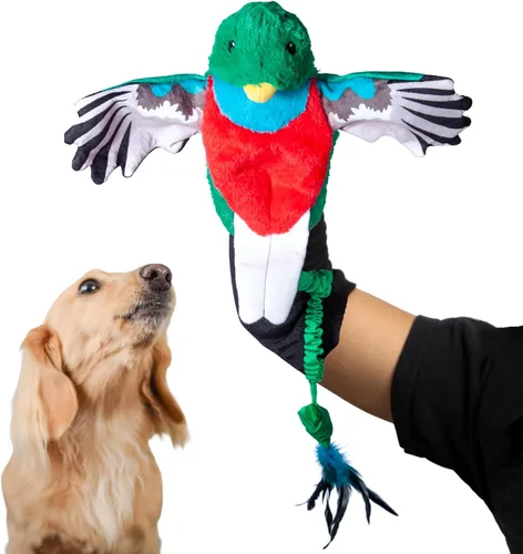 Vista 9 de Milunova Pupr Pals - Marioneta de juguete para perros y gatos con acolchado resistente para un juego interactivo seguro, protección para evitar que