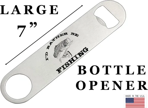 Vista 3 de Rogue River Tactical Divertido abrebotellas de pesca, regalo resistente para hombres, papá, padre, marido, preferiría pescar