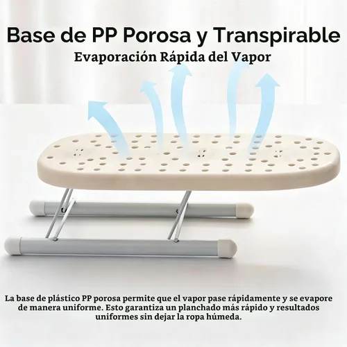 Vista 6 de Mini tabla de planchar plegable, tabla de planchar de mesa que ahorra espacio, manejo de puños y collares, tabla de hierro compacta portátil, diseño