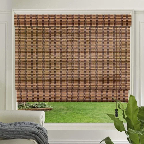 Vista 15 de LETAU cortinas de madera para ventanas con cenefa, filtran la luz