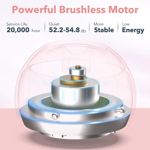 Vista 2 de Mini mezclador Vortex 5000RPM, 100 bolas de mezcla, rosa Rosado