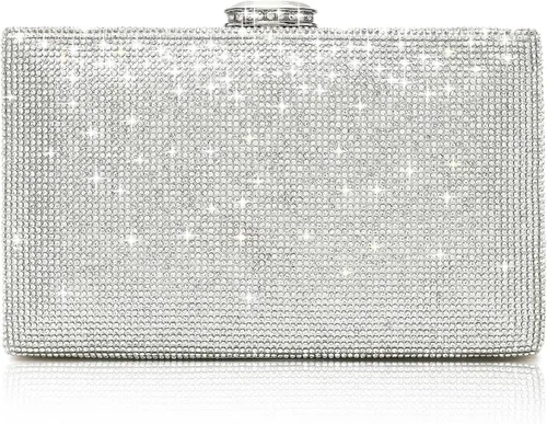Vista 12 de CARIEDO Bolso de Mano Tipo Clutch con Lentejuelas para Mujer, Elegante Bolso de Noche con Purpurina Brillante, Cartera de Noche Llamativa