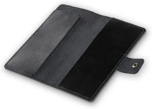 Vista 20 de PEGAI Handmade Minimalist Design Checkbook Cover 100% Distressed Full Grain Horse Leather Checkbook Wallet Business Checkbook Binder Clark
