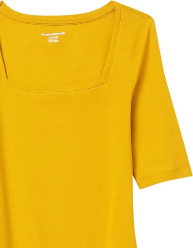 Vista 5 de Tienda Essentials - Camiseta de manga corta y cuello cuadrado para mujer