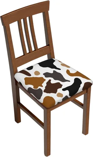 Vista 16 de Fundas de asiento cuadradas para silla de cocina con arces de gato negro de Halloween, 16.9 pulgadas, dos piezas, funda de cojín elástica ajustable