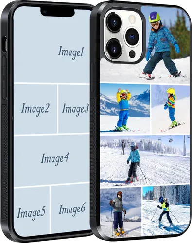 Vista 15 de Funda de teléfono personalizada para iPhone 17, 16, 15, 14, 13, 12, 11 Air Pro Max Mini 6 7 8 Plus SE1 SE2, funda de TPU suave con imagen 1 collage