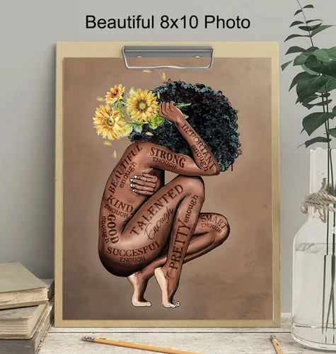 Vista 4 de Arte y decoración de pared de mujeres negras, arte negro, obra de arte de pared afroamericana, imagen de mujer afroamericana, impresión de mujeres