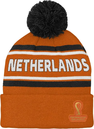 Vista 8 de Outerstuff Sombrero unisex para jóvenes de la Copa Mundial de la FIFA Country Premium Bobble Cuff Pom Hat Borgoña