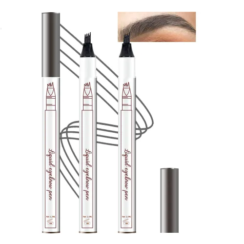 Vista 16 de Lápiz de tinta para cejas de Brow Stylist - Micro lápiz para cejas de 4 puntas con juego de elevación y agarre, con 3 plantillas para cejas