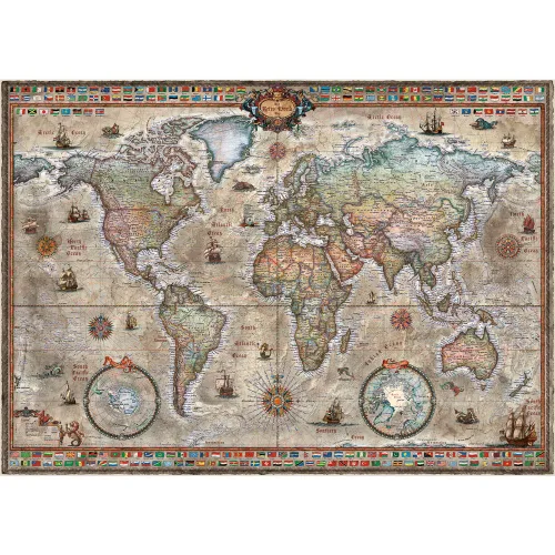 Vista 5 de Heye HY29871 Puzzles-Map Art, 1000 Pc-Retro World