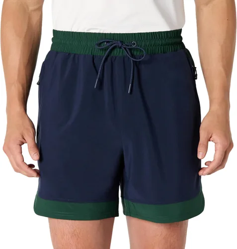 Vista 8 de Amazon Essentials Men's Athletic Performance Stretch Contrast Woven Gym Training Short with 6" Inseam