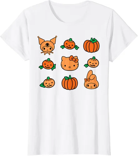 Vista 13 de Camiseta de Halloween Hello Kitty My Melody Kuromi Pumpkins