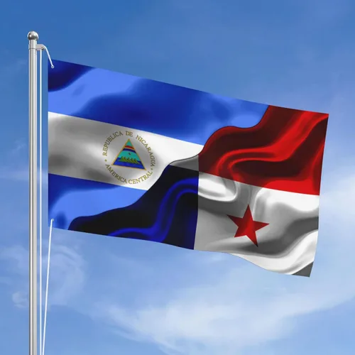 Vista 8 de Banderas de Honduras y República Dominicana para exteriores de 3 x 5 pies, tres capas de tela para coser a doble cara, impresión de 3 x 5 pies