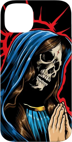 Vista 15 de Día de los Muertos - Praying La Calavera Catrina - Funda de Santa Muerte para iPhone 17