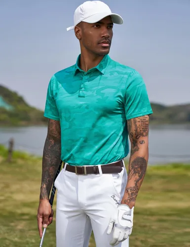 Vista 90 de TAPULCO Camisetas tipo polo de secado rápido para hombre, diseño de camuflaje, atléticas, ligeras, transpirables, casuales, para golf