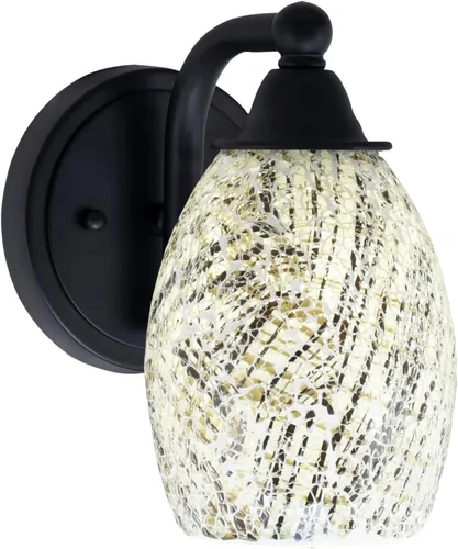 Vista 70 de Toltec Lighting Paramount - Aplique de pared de 1 luz, lámpara de pared para interiores, regulable, compatible con LED de base media, acabado