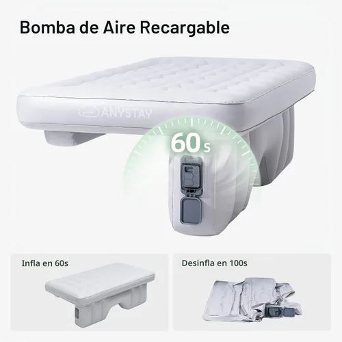 Vista 3 de Colchón inflable de aire para asiento trasero, ajuste universal SUV