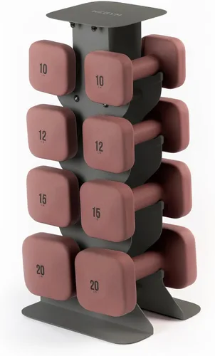 Vista 66 de WeGym SafeGrip - Mancuernas cuadradas con asas antideslizantes, pesas libres estéticas para entrenamientos en casa, diseño estable que evita rodar