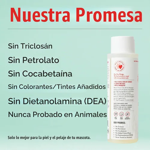 Vista 8 de SKOUT'S HONOR Champú natural para pulgas y garrapatas para perros, 16 onzas Champú para pulgas y garrapatas