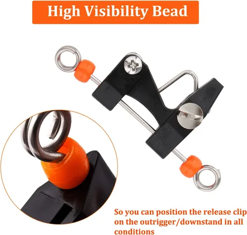 Vista 3 de Clips de liberación Outrigger Downrigger Clips para Trolling
