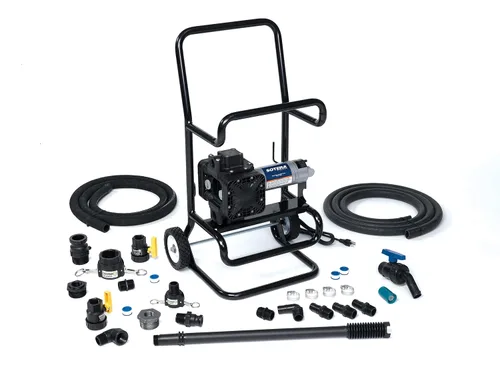 Vista 3 de Sotera Bomba de transferencia química de 12 V CC, Chemtraveller portátil con medidor - Bomba de transferencia de ácido suave para aplicaciones al