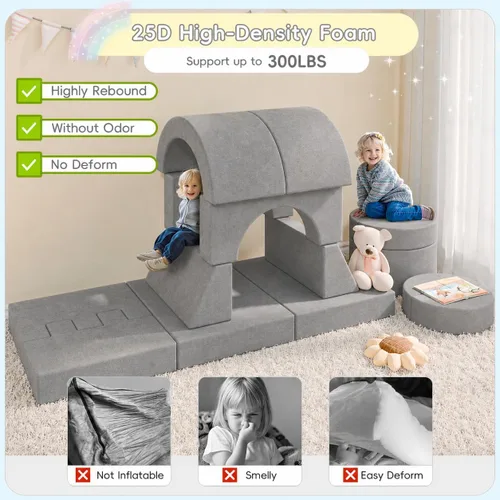 Vista 6 de Betterhood Sofá modular de 16 piezas para niños, sofá de espuma convertible