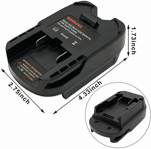 Vista 2 de Adaptador de batería para herramientas inalámbricas Milwaukee/Dewalt a Ridgid de 18 V, conversión para baterías DeWalt 20V MAX XR/Milwaukee M18