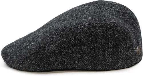Vista 11 de Sterkowski Norte Harris Tweed Gorra plana para hombre y mujer Gorra tradicional cálida con orejeras plegables Azul Check