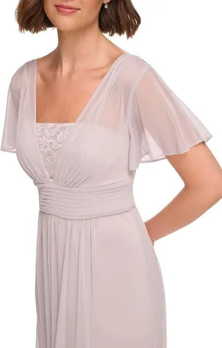 Vista 4 de Jessica Howard Vestido de manga corta con cuello en V para mujer
