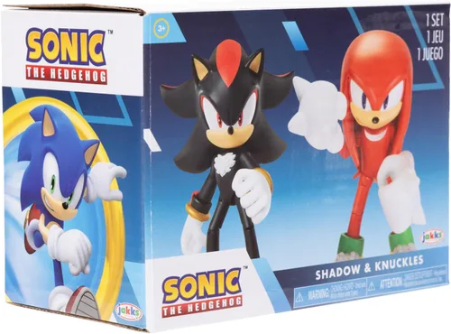 Vista 8 de Sonic, el erizo - Pack de 2 figuras de acción de 4 in de Knuckles y Shadow