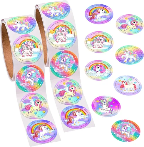 Vista 17 de Playbees Pegatinas de Emoticon - 2 Rollos - Favores de Fiesta para Niños, Premios de Juegos, Juguetes Novedosos, Decoración de Pared, Scrapbooking
