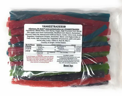Vista 2 de YANKEETRADERS - Giros surtidos de regaliz de frutas, bolsa de 12 onzas