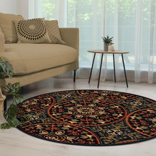 Vista 13 de SUPERIOR Alfombra de pasillo para interiores con respaldo de yute, decoración floral geométrica para el piso del hogar para entrada, cocina, Azul