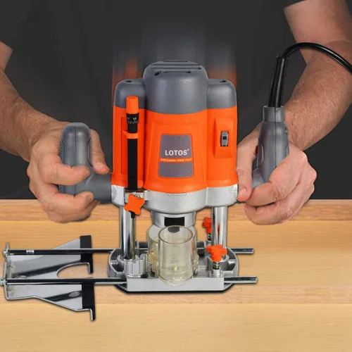 Vista 4 de Lotos ER001 Enrutador Eléctrico de Inmersión para Madera con Borde, 110/120V