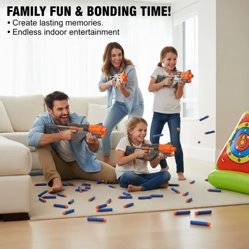 Vista 5 de Paquete de munición de 500 dardos de repuesto compatible con Nerf N-Strike Elite 2.0 Series DinoSquad, funciona con todos los lanzadores Elite
