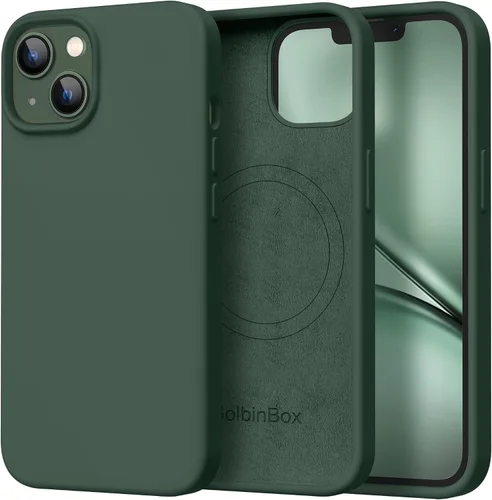 Vista 17 de GolbinBox Funda magnética para iPhone 17, compatible con MagSafe, cubierta de silicona integrada para control de cámara, funda de silicona líquida a