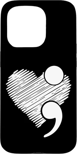 Vista 14 de Suicide Awareness - Suicide Prevention Heart Semicolon Gift Case for iPhone 17