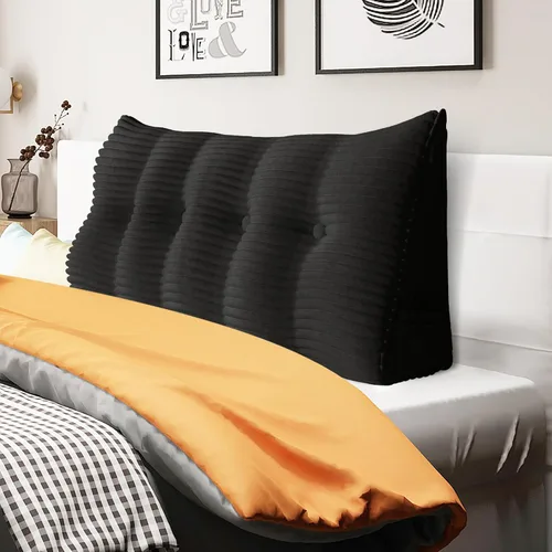 Vista 39 de Almohada de cuña acolchada de 8 libras para cabecero, posicionador corporal en forma de triángulo, almohada de lectura para la cama, almohada