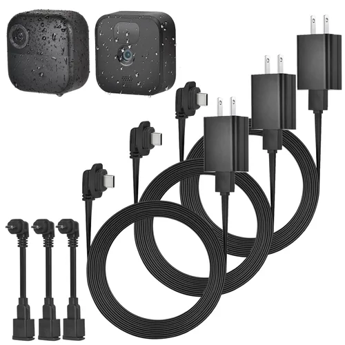 Vista 8 de Cable de alimentación resistente a la intemperie de 30 pies para Blink Outdoor 4 (4.ª generación) y (3ª generación), cable de carga plano