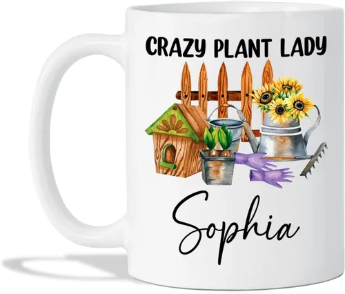 Vista 10 de Regalos personalizados para jardineros, taza de jardín con la frase "All I Need Is This Plant", taza de café para jardineros, taza para amantes