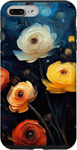 Vista 12 de Gorgeous Star Night Ranunculus Flowers Famous Painting Case for iPhone 17