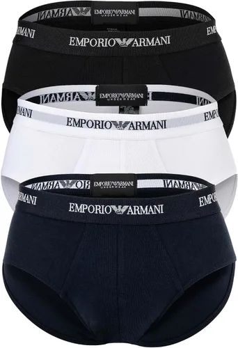 Vista 16 de Emporio Armani calzoncillos de algodón, 3 unidades, para hombre Negro/Blanco/Rojo