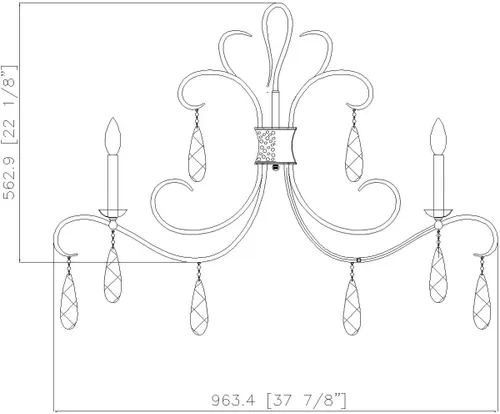 Vista 8 de Z-Lite Lámpara de araña Amara 3039-38GG, 5 luces, 300 vatios en total, oro dorado