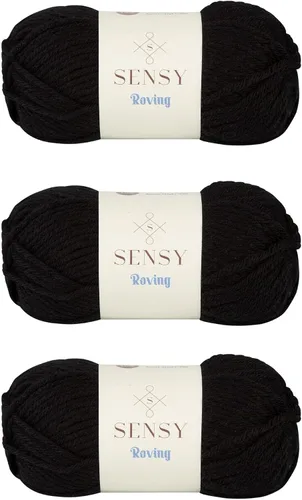 Vista 91 de Sensy Roving - Ovillo de lana multicolor, 3.5 onzas, 132 yardas, calibre 5, voluminoso (otoño)