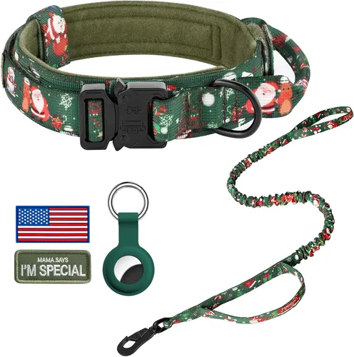 Vista 18 de DAGANXI - Collar táctico para perro, collar ajustable de nailon para adiestramiento con asa de control y hebilla, para perros medianos y grandes