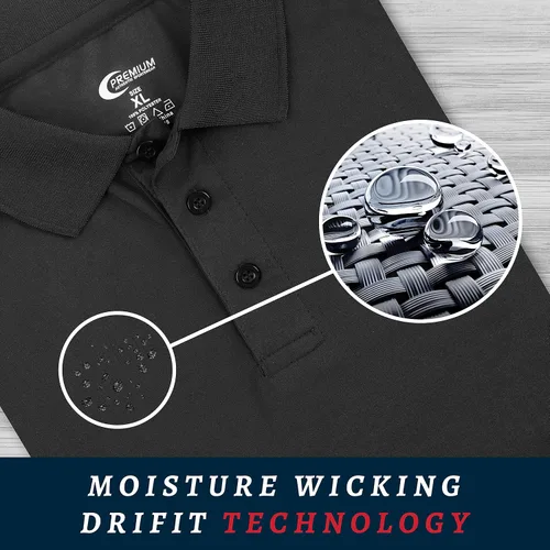 Vista 4 de Premium Wear - Camisetas tipo polo para hombre, con gran absorción de humedad
