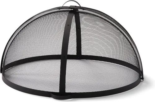Vista 8 de SUNCREAT Accesorio para cubierta de chispas para fogatas al aire libre, protector de pantalla redondo de fácil apertura para patio, tapa de brasas