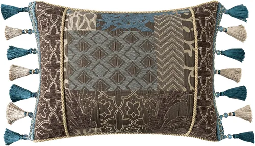 Vista 8 de Loom and Mill Juego de edredón de 9 piezas de Jacquard, juego de edredón tradicional de patchwork vintage tamaño Queen, ropa de cama ultra suave