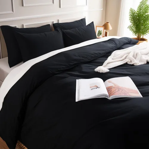 Vista 472 de NEXHOME PRO Funda de edredón Twin XL 100% algodón lavado, transpirable, duradera, texturizada, similar al lino, juego de ropa de cama para el hogar