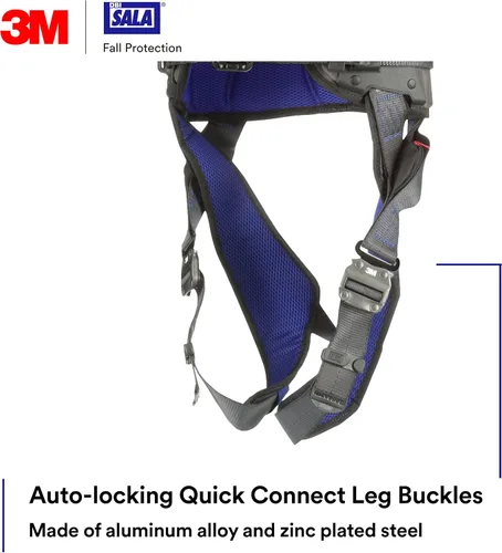 Vista 4 de 3M 1403070 DBI-SALA ExoFit X300 Arnés de seguridad de construcción cómodo, protección contra caídas, OSHA, ANSI, anillo en D trasero de aluminio